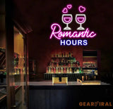 Custom Romantic Hour Neon Bar Sign Personalized Bar Club Neon Signs Neon Sign Home Bar Decor Bar Decoration Neon Lights