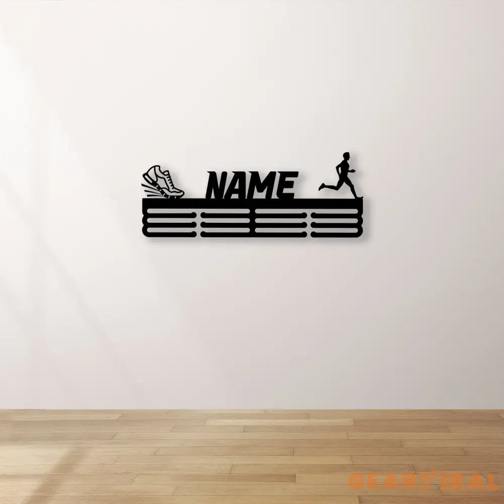 Custom Running Medal Hanger Led Light Athletes Sign House Decor Gift For Runners Trail Runner Gift Medal Display Awards