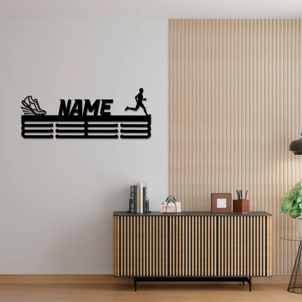 Custom Running Medal Hanger Led Light Athletes Sign House Decor Gift For Runners Trail Runner Gift Medal Display Awards