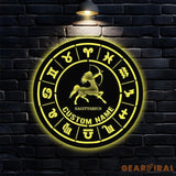 Custom Sagittarius Zodiac Metal Wall Art Sagittarius Zodiac Name Sign Decoration For Room Sagittarius Decor Custom