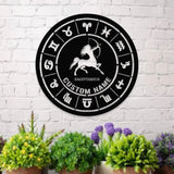 Custom Sagittarius Zodiac Metal Wall Art Sagittarius Zodiac Name Sign Decoration For Room Sagittarius Decor Custom