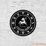 Custom Sagittarius Zodiac Metal Wall Art Sagittarius Zodiac Name Sign Decoration For Room Sagittarius Decor Custom
