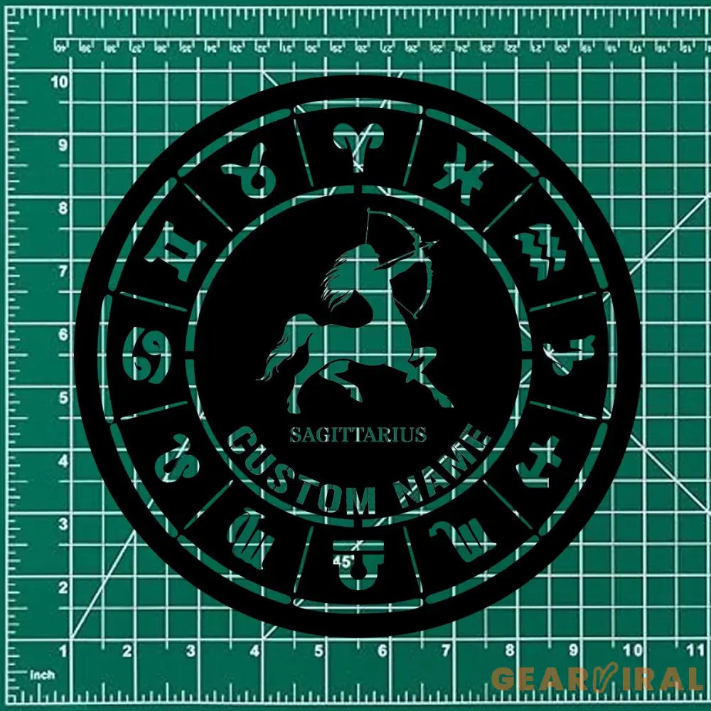 Custom Sagittarius Zodiac Metal Wall Art Sagittarius Zodiac Name Sign Decoration For Room Sagittarius Decor Custom