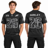 Custom Saquon Barkley Philadelphia Eagles Fan Inspired 2026 Salute to Service Stitched Premium Limited Jersey - Black