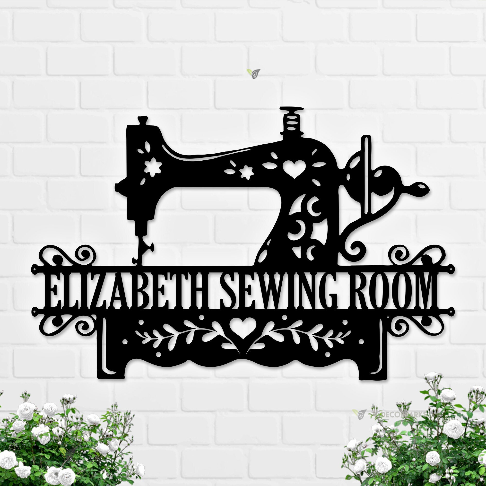Custom Sewing Machine Metal Wall Art LED Light Personalized Tailor Shop Name Sign Home Decor Sew Quilting Sewciopath Decoration Mother Day | GearViral