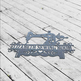 Custom Sewing Machine Metal Wall Art LED Light Personalized Tailor Shop Name Sign Home Decor Sew Quilting Sewciopath Decoration Mother Day | GearViral