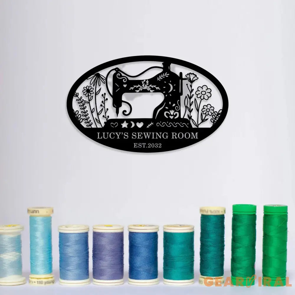Custom Sewing Metal Wall Art Sewing Room Sign Personalized Sewing Sign Sewing Room Wall Decor Quilting Sign Gift for Her