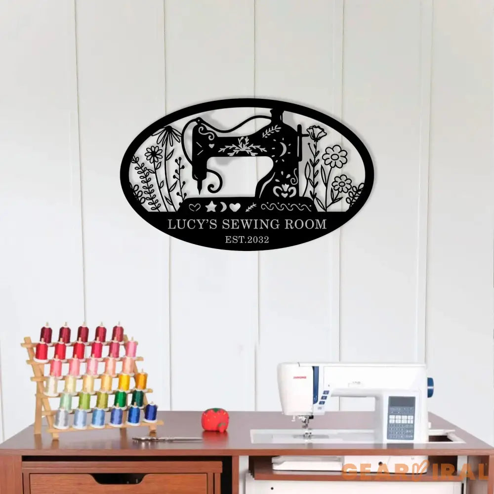 Custom Sewing Metal Wall Art Sewing Room Sign Personalized Sewing Sign Sewing Room Wall Decor Quilting Sign Gift for Her