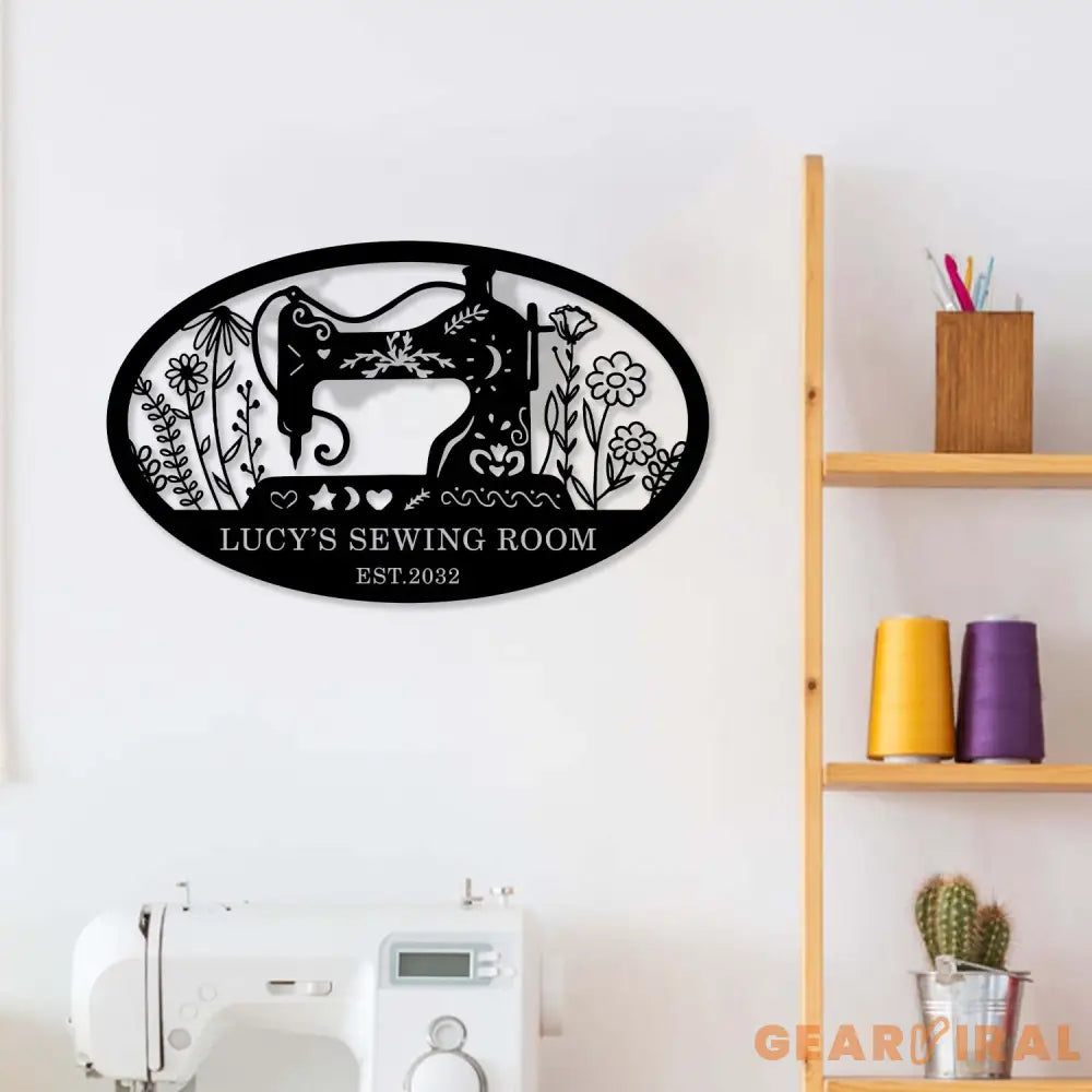 Custom Sewing Metal Wall Art Sewing Room Sign Personalized Sewing Sign Sewing Room Wall Decor Quilting Sign Gift for Her