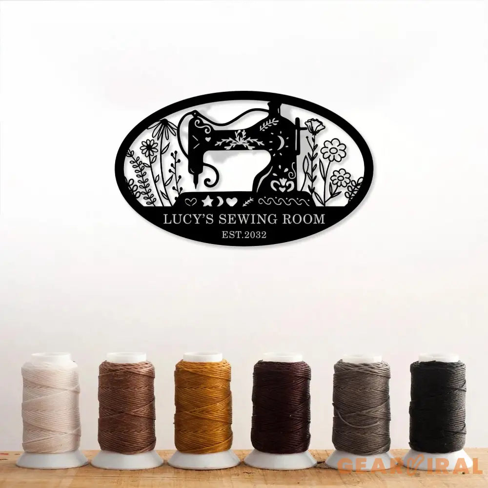 Custom Sewing Metal Wall Art Sewing Room Sign Personalized Sewing Sign Sewing Room Wall Decor Quilting Sign Gift for Her