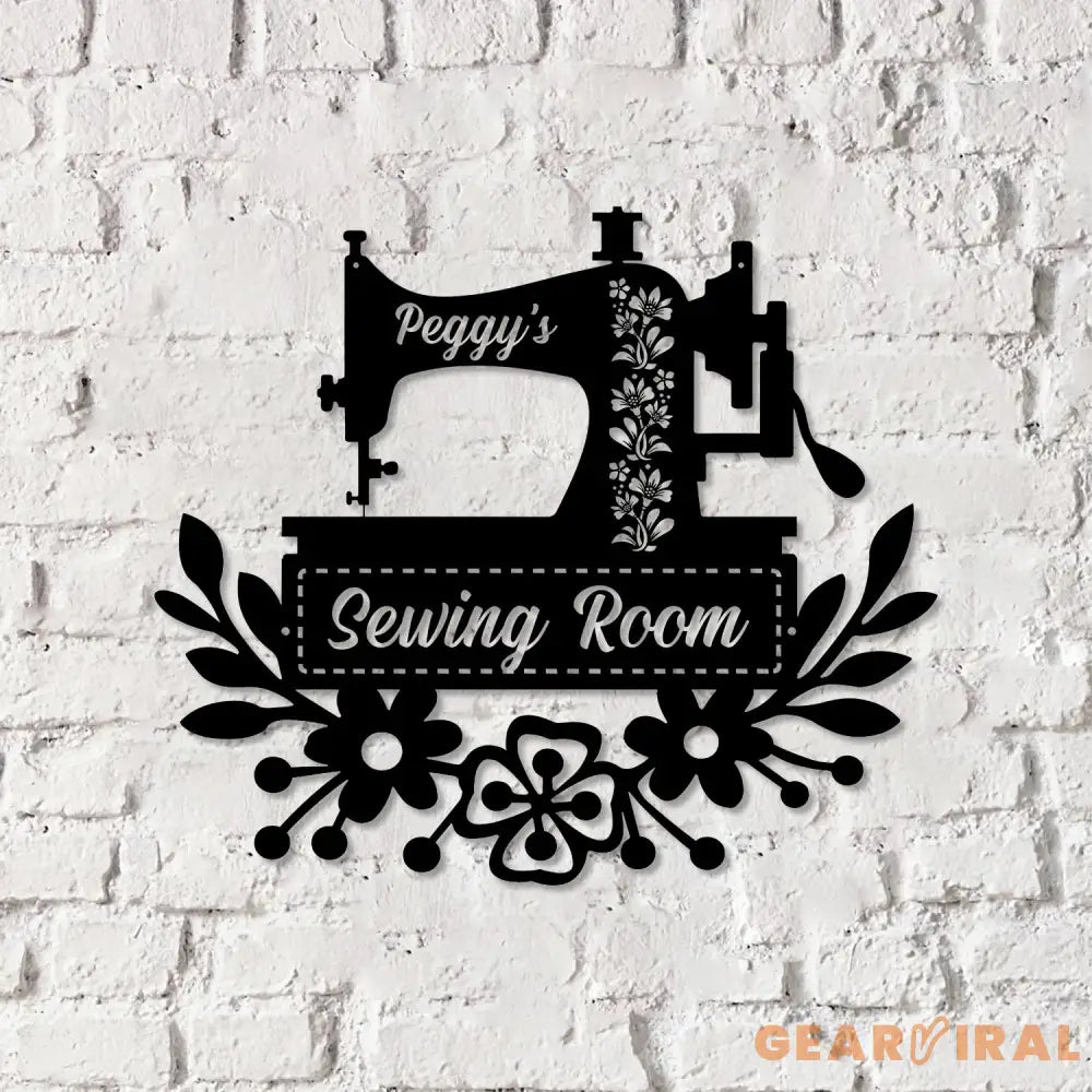 Custom Sewing Metal Wall Art Sewing Room Sign Personalized Sewing Sign Sewing Room Wall Decor Quilting Sign Gift for