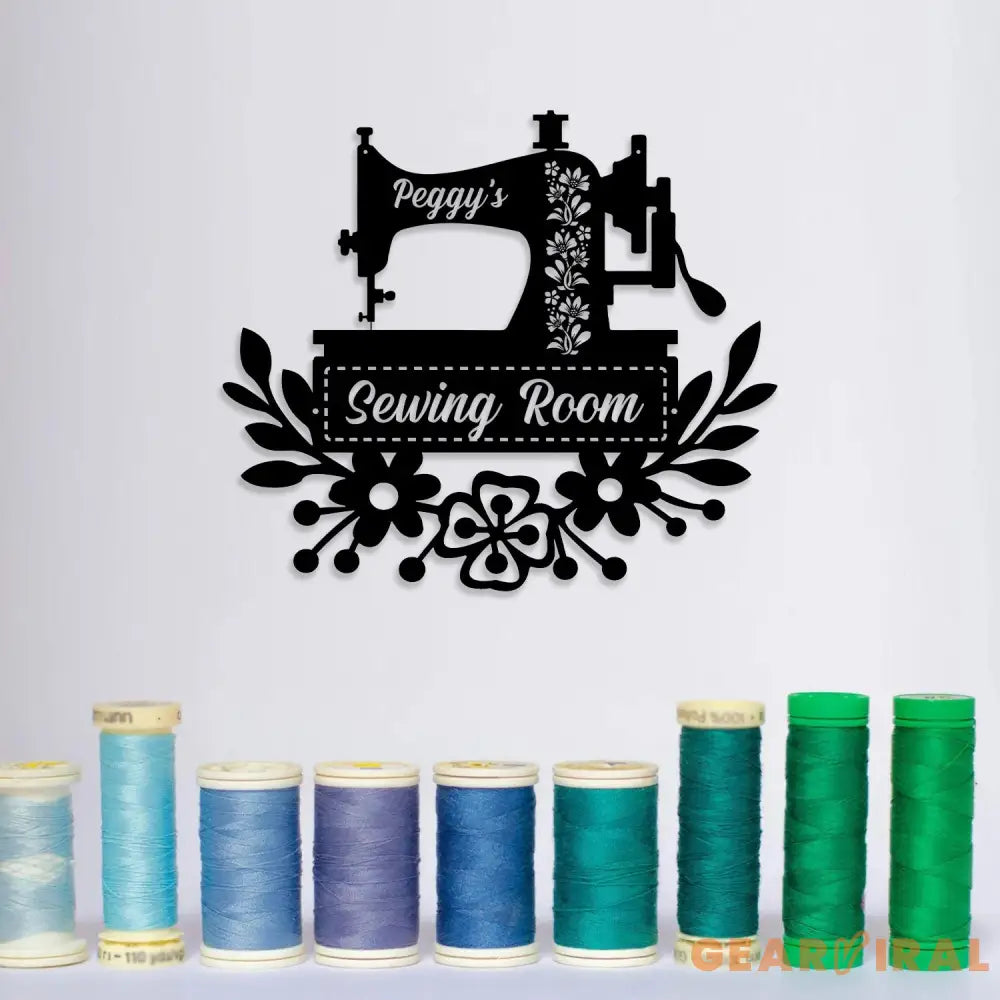Custom Sewing Metal Wall Art Sewing Room Sign Personalized Sewing Sign Sewing Room Wall Decor Quilting Sign Gift for