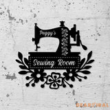 Custom Sewing Metal Wall Art Sewing Room Sign Personalized Sewing Sign Sewing Room Wall Decor Quilting Sign Gift for
