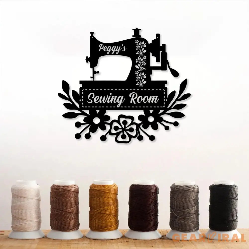 Custom Sewing Metal Wall Art Sewing Room Sign Personalized Sewing Sign Sewing Room Wall Decor Quilting Sign Gift for