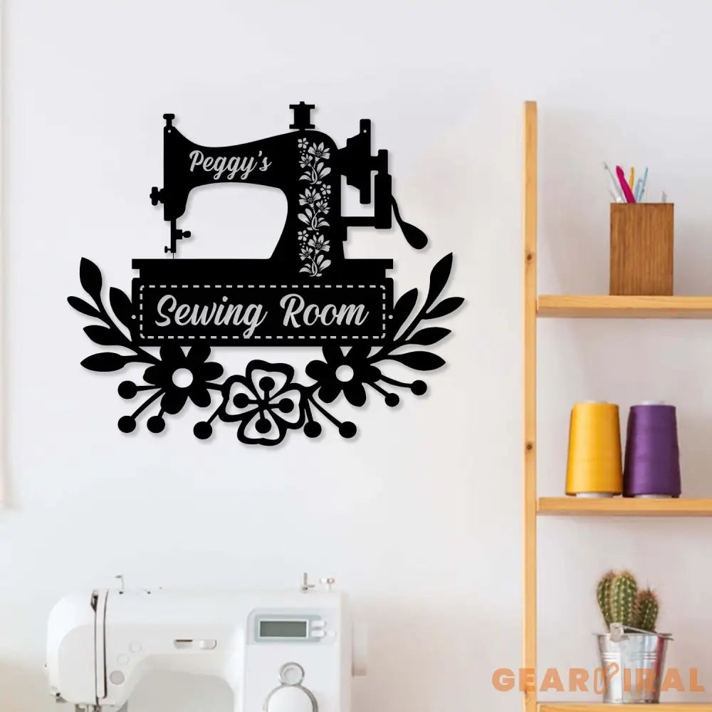 Custom Sewing Metal Wall Art Sewing Room Sign Personalized Sewing Sign Sewing Room Wall Decor Quilting Sign Gift for