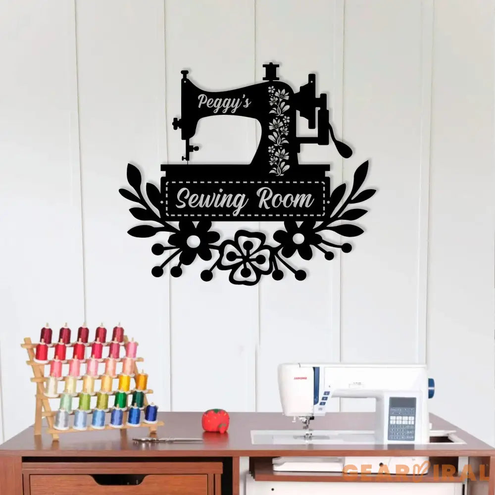 Custom Sewing Metal Wall Art Sewing Room Sign Personalized Sewing Sign Sewing Room Wall Decor Quilting Sign Gift for