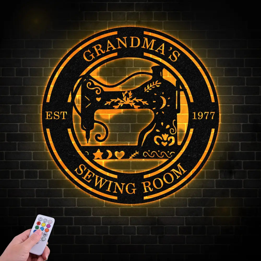 Custom Sewing Metal Wall Art Sewing Room Sign Personalized Sewing Sign Sewing Room Wall Decor Quilting Sign Gift for