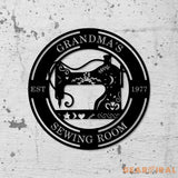 Custom Sewing Metal Wall Art Sewing Room Sign Personalized Sewing Sign Sewing Room Wall Decor Quilting Sign Gift for