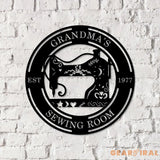 Custom Sewing Metal Wall Art Sewing Room Sign Personalized Sewing Sign Sewing Room Wall Decor Quilting Sign Gift for