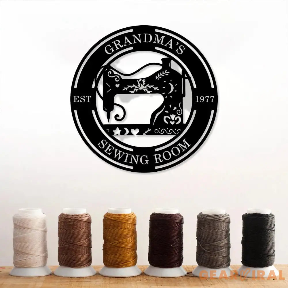 Custom Sewing Metal Wall Art Sewing Room Sign Personalized Sewing Sign Sewing Room Wall Decor Quilting Sign Gift for