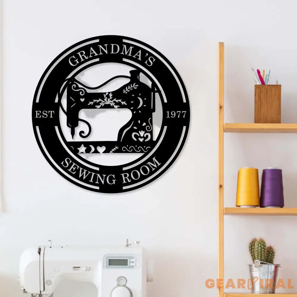 Custom Sewing Metal Wall Art Sewing Room Sign Personalized Sewing Sign Sewing Room Wall Decor Quilting Sign Gift for