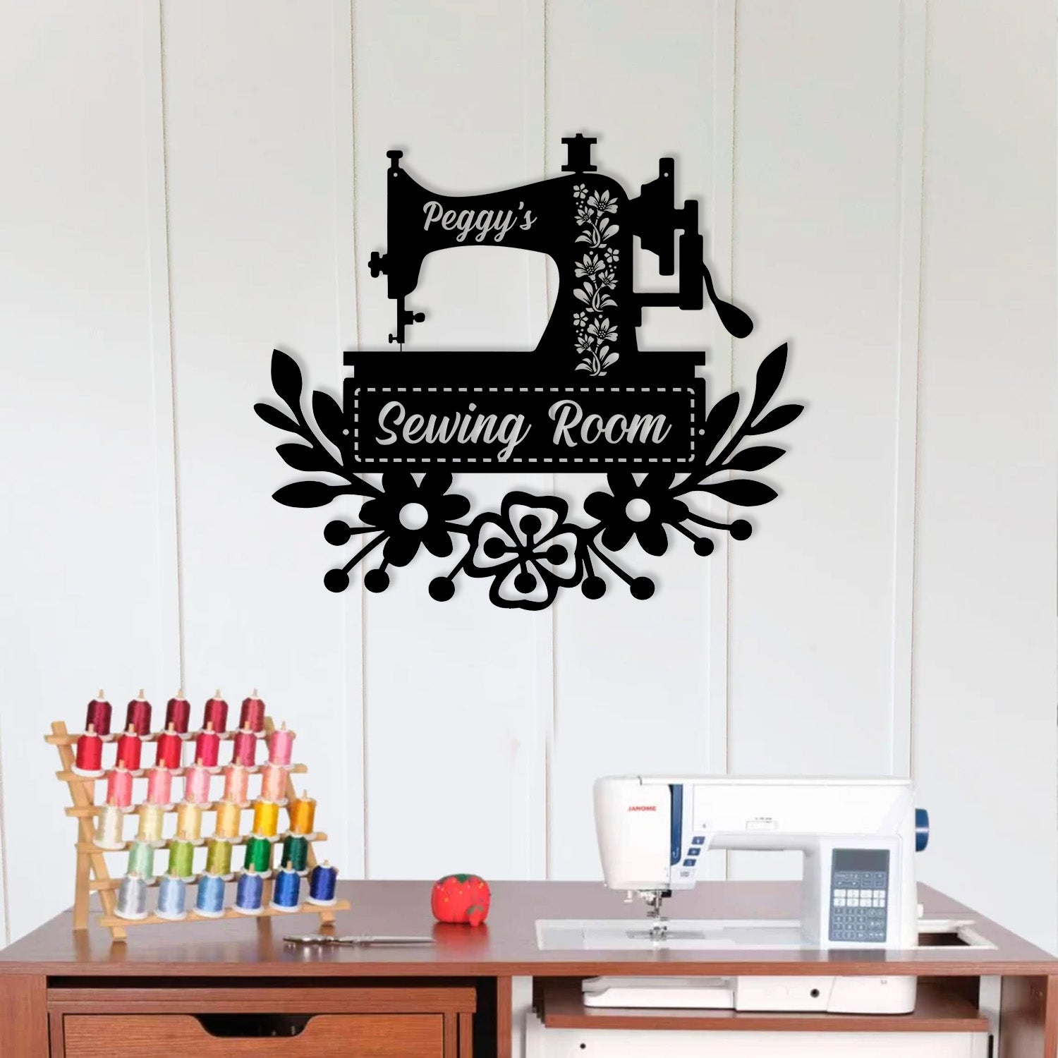 Custom Sewing Metal Wall Art Sewing Room Sign Personalized Sewing Sign Sewing Room Wall Decor Quilting Sign Gift for Her Vs2