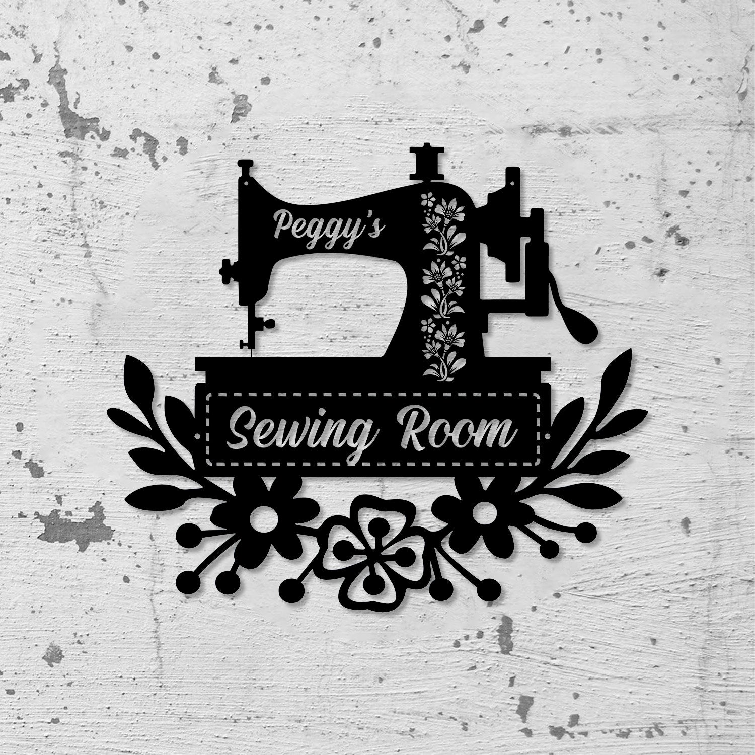 Custom Sewing Metal Wall Art Sewing Room Sign Personalized Sewing Sign Sewing Room Wall Decor Quilting Sign Gift for Her Vs2