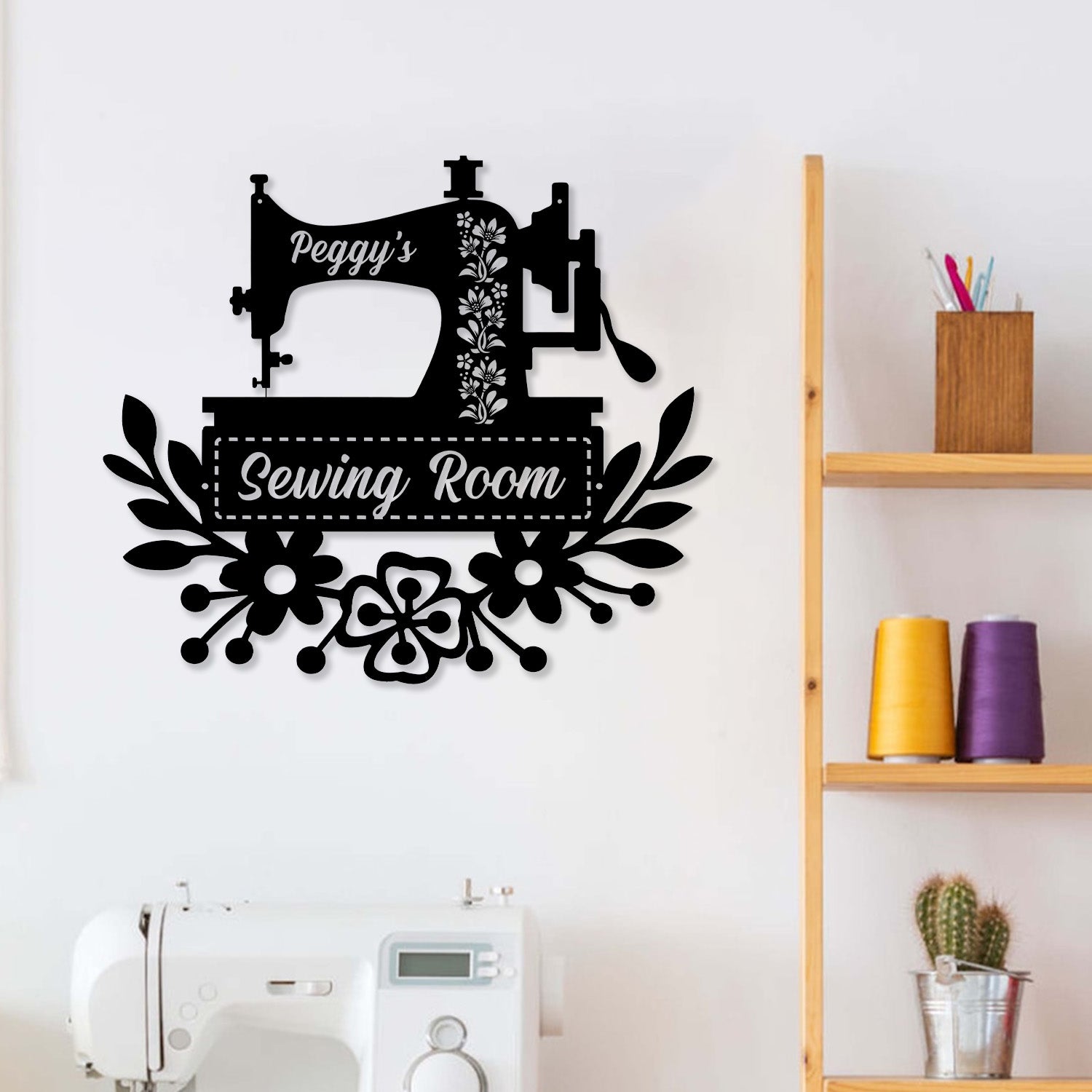 Custom Sewing Metal Wall Art Sewing Room Sign Personalized Sewing Sign Sewing Room Wall Decor Quilting Sign Gift for Her Vs2