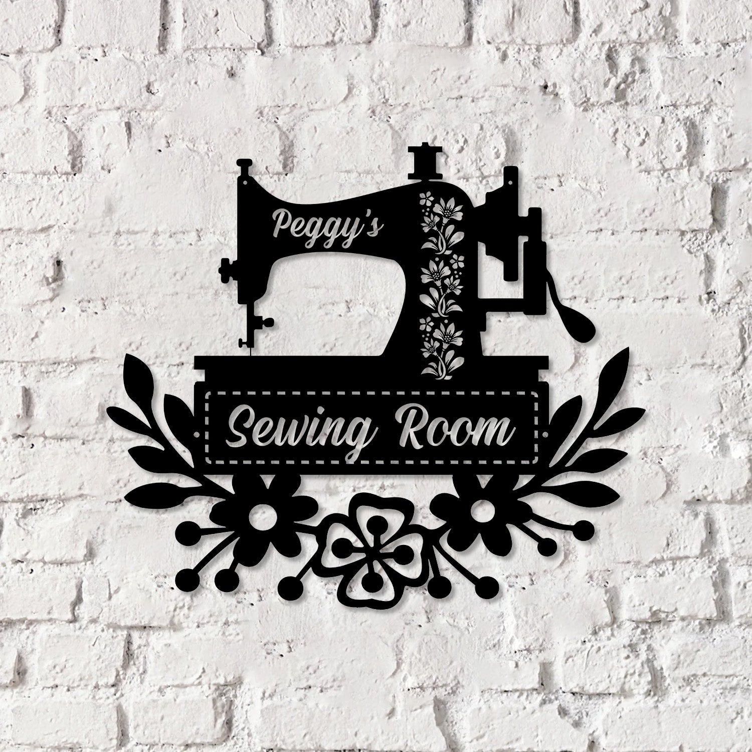 Custom Sewing Metal Wall Art Sewing Room Sign Personalized Sewing Sign Sewing Room Wall Decor Quilting Sign Gift for Her Vs2