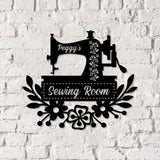 Custom Sewing Metal Wall Art Sewing Room Sign Personalized Sewing Sign Sewing Room Wall Decor Quilting Sign Gift for Her Vs2