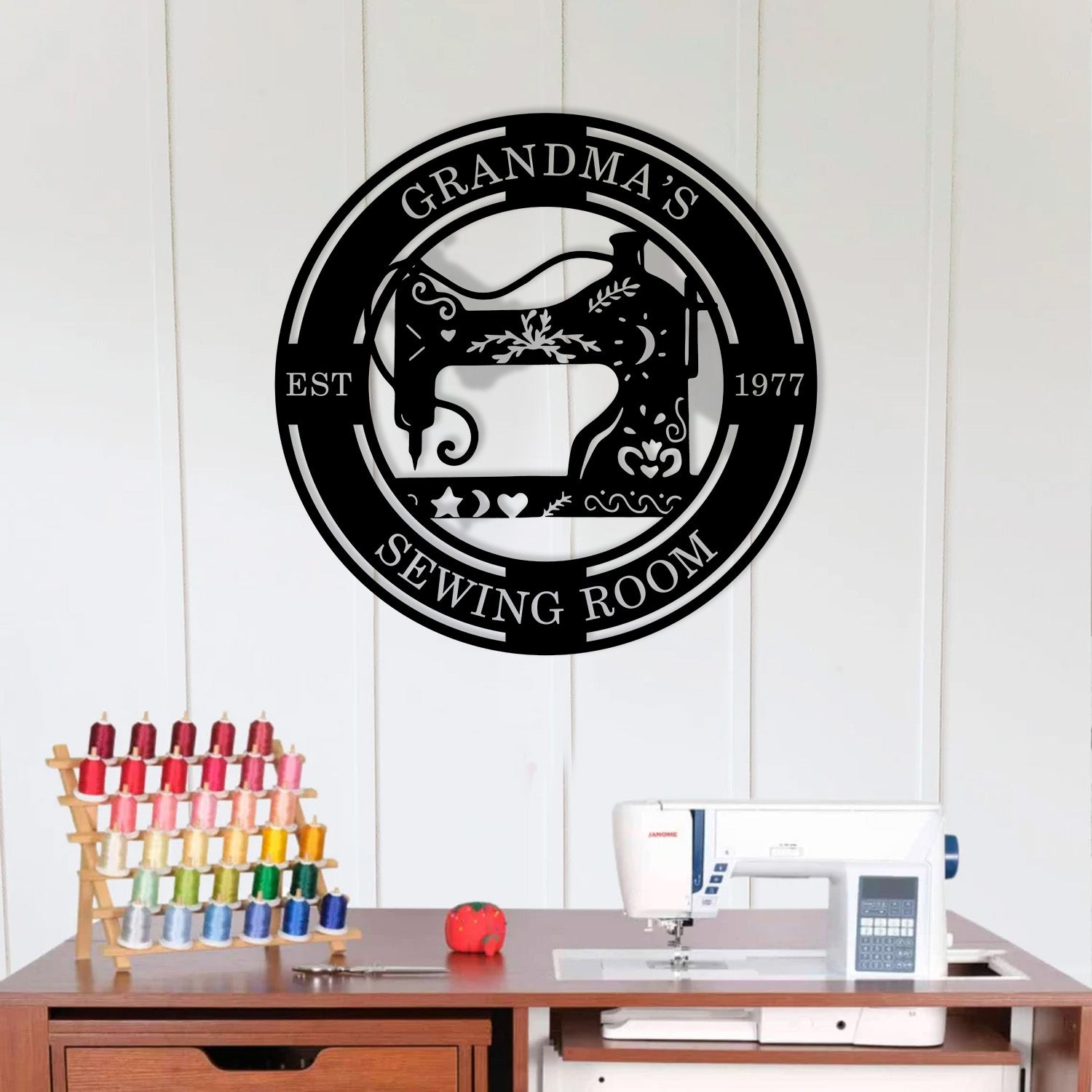 Custom Sewing Metal Wall Art Sewing Room Sign Personalized Sewing Sign Sewing Room Wall Decor Quilting Sign Gift for Her Vs3