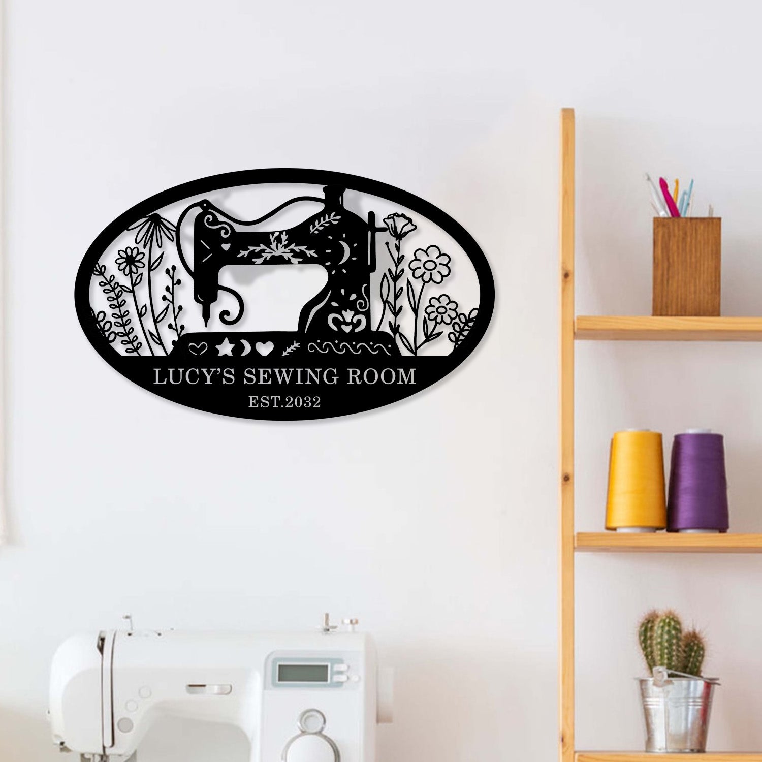 Custom Sewing Metal Wall Art Sewing Room Sign Personalized Sewing Sign Sewing Room Wall Decor Quilting Sign Gift for Her