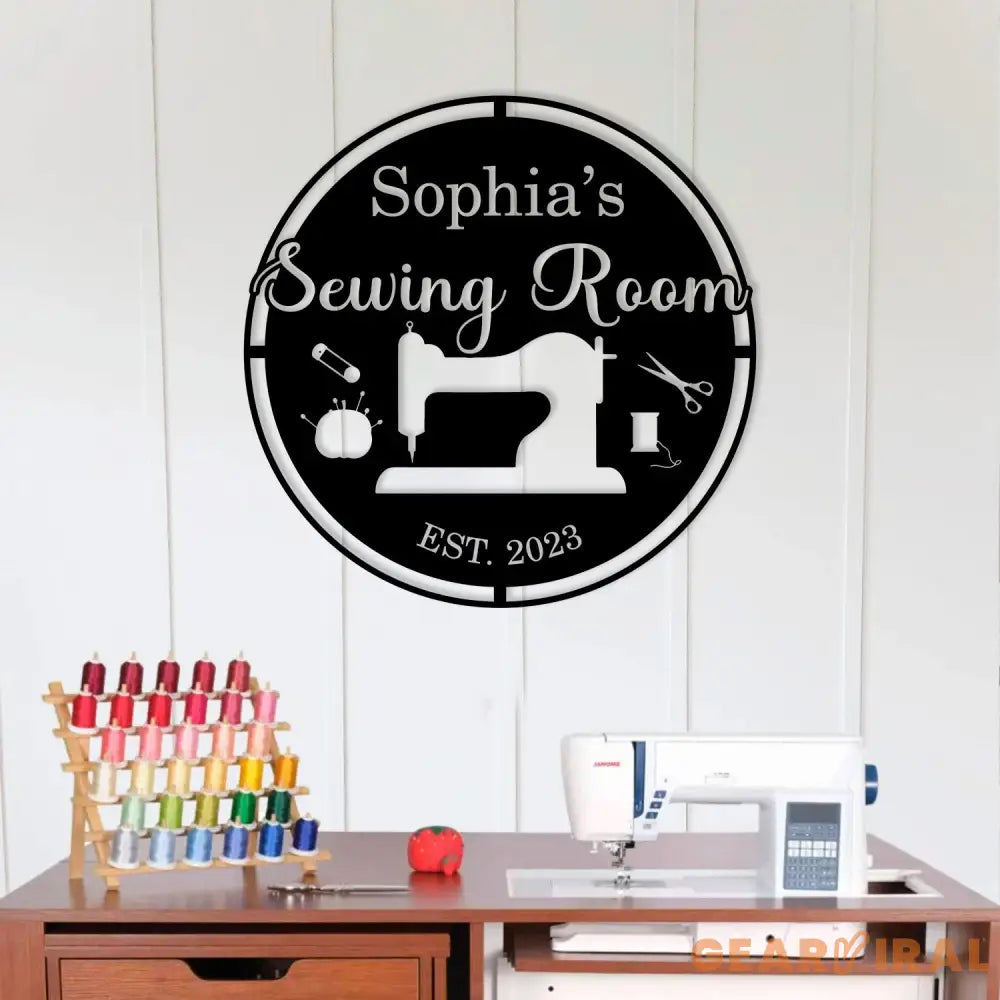 Custom Sewing Wall Art Quilting room Decor Sewing Lover Gifts Personalized Sewing Metal Sign Sewing Machine Sign Sewing