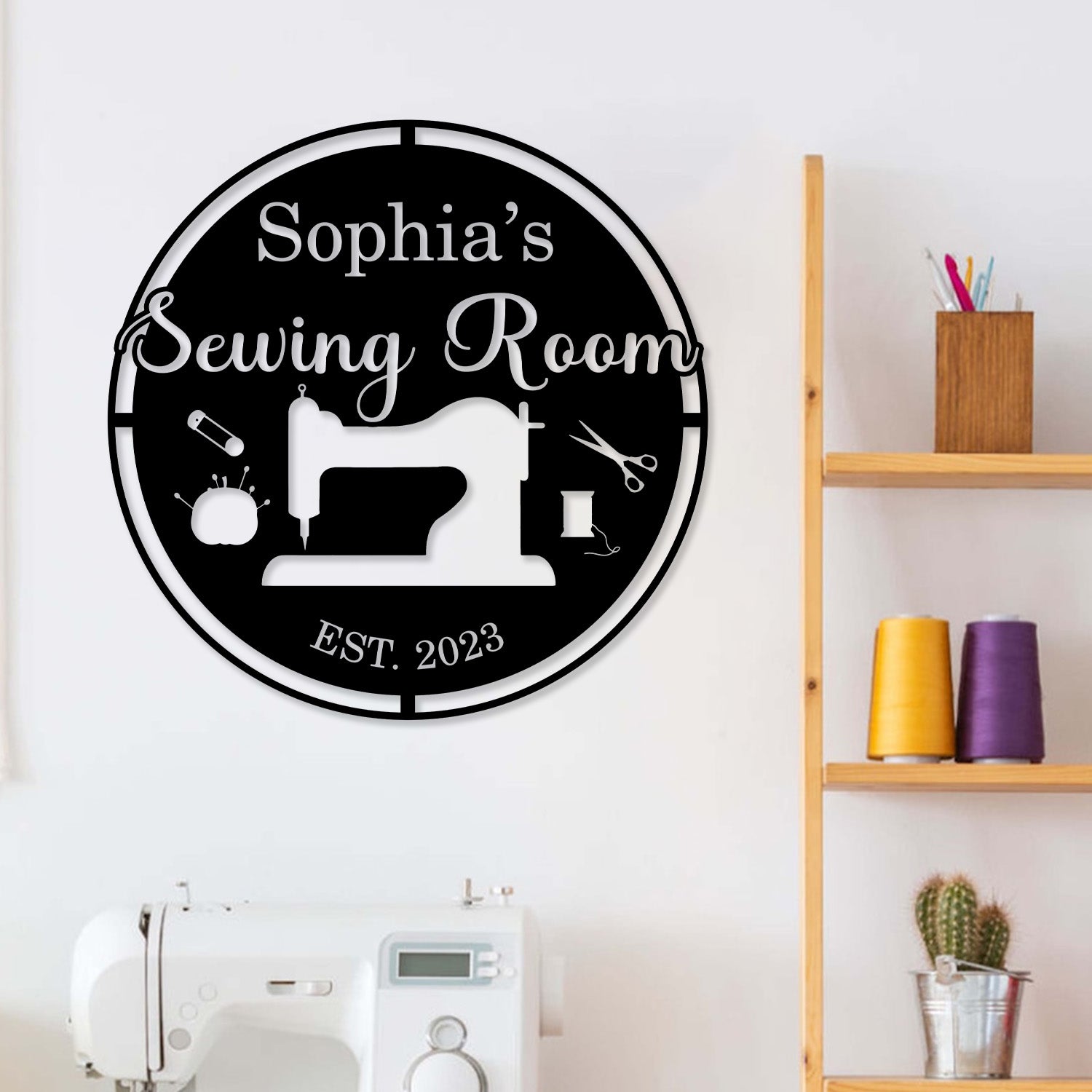 Custom Sewing Wall Art, Quilting room Decor, Sewing Lover Gifts, Personalized Sewing Metal Sign, Sewing Machine Sign, Sewing Decor Room Gift
