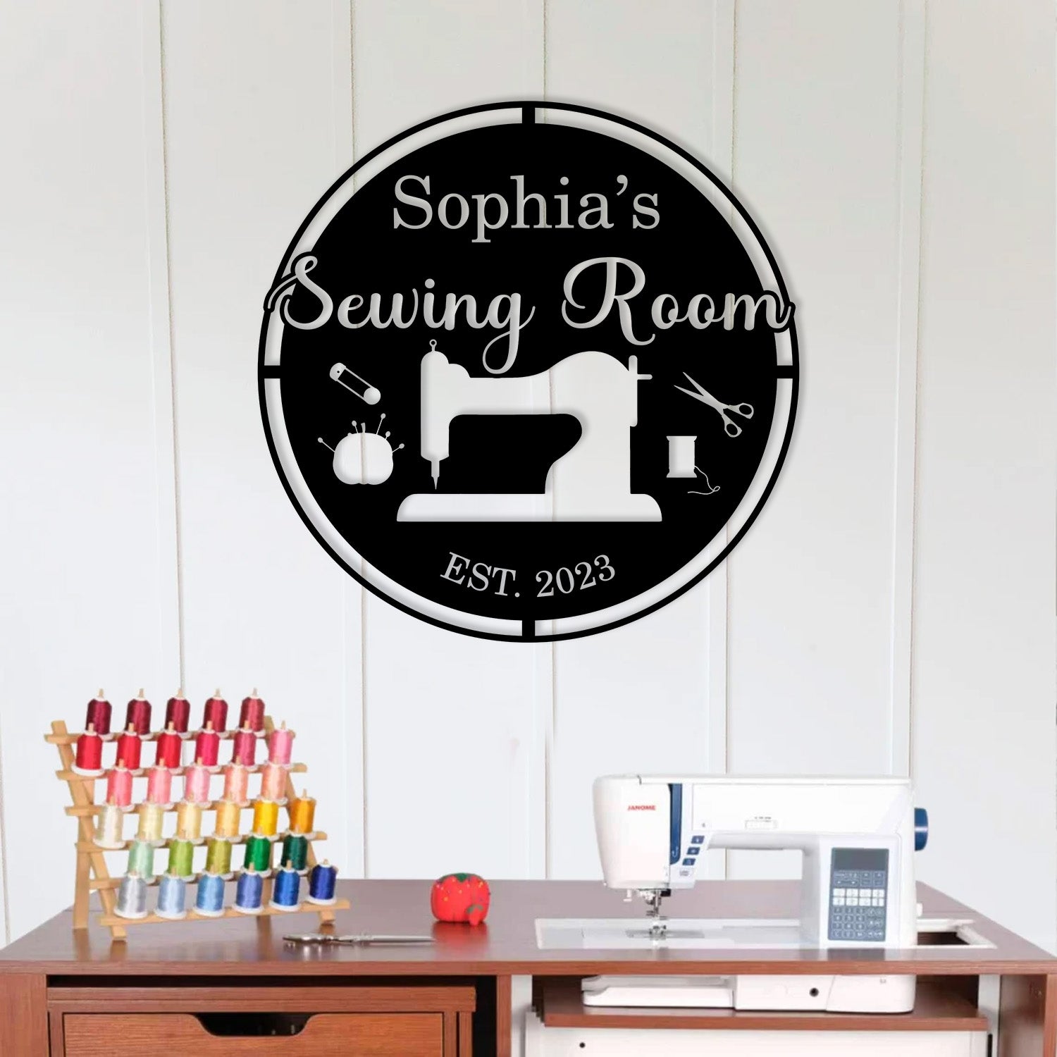Custom Sewing Wall Art, Quilting room Decor, Sewing Lover Gifts, Personalized Sewing Metal Sign, Sewing Machine Sign, Sewing Decor Room Gift