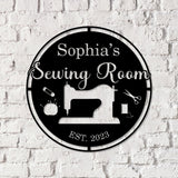 Custom Sewing Wall Art, Quilting room Decor, Sewing Lover Gifts, Personalized Sewing Metal Sign, Sewing Machine Sign, Sewing Decor Room Gift