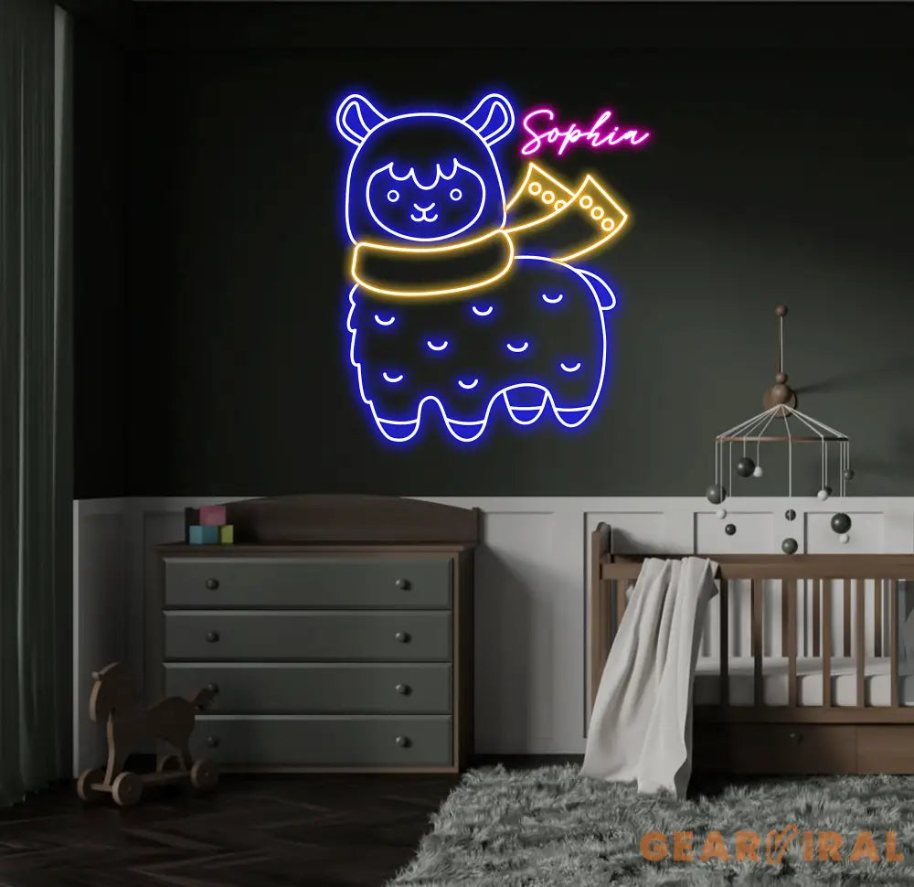 Custom Sheep Neon Sign LED Sheep Animal Light Animal Lover Wall Art Personalized Sheep Room Decor Gifts for Kids Home