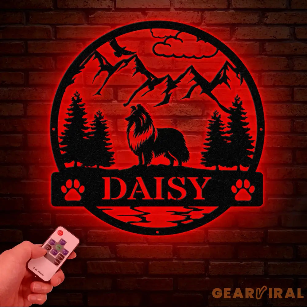 Custom Sheetland Sheepdog Metal Sign Dog Name Sign Sheetland Sheepdog Wall Decor Dog Lovers Wall Art Dog Mom Gifts Pet