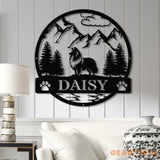 Custom Sheetland Sheepdog Metal Sign Dog Name Sign Sheetland Sheepdog Wall Decor Dog Lovers Wall Art Dog Mom Gifts Pet