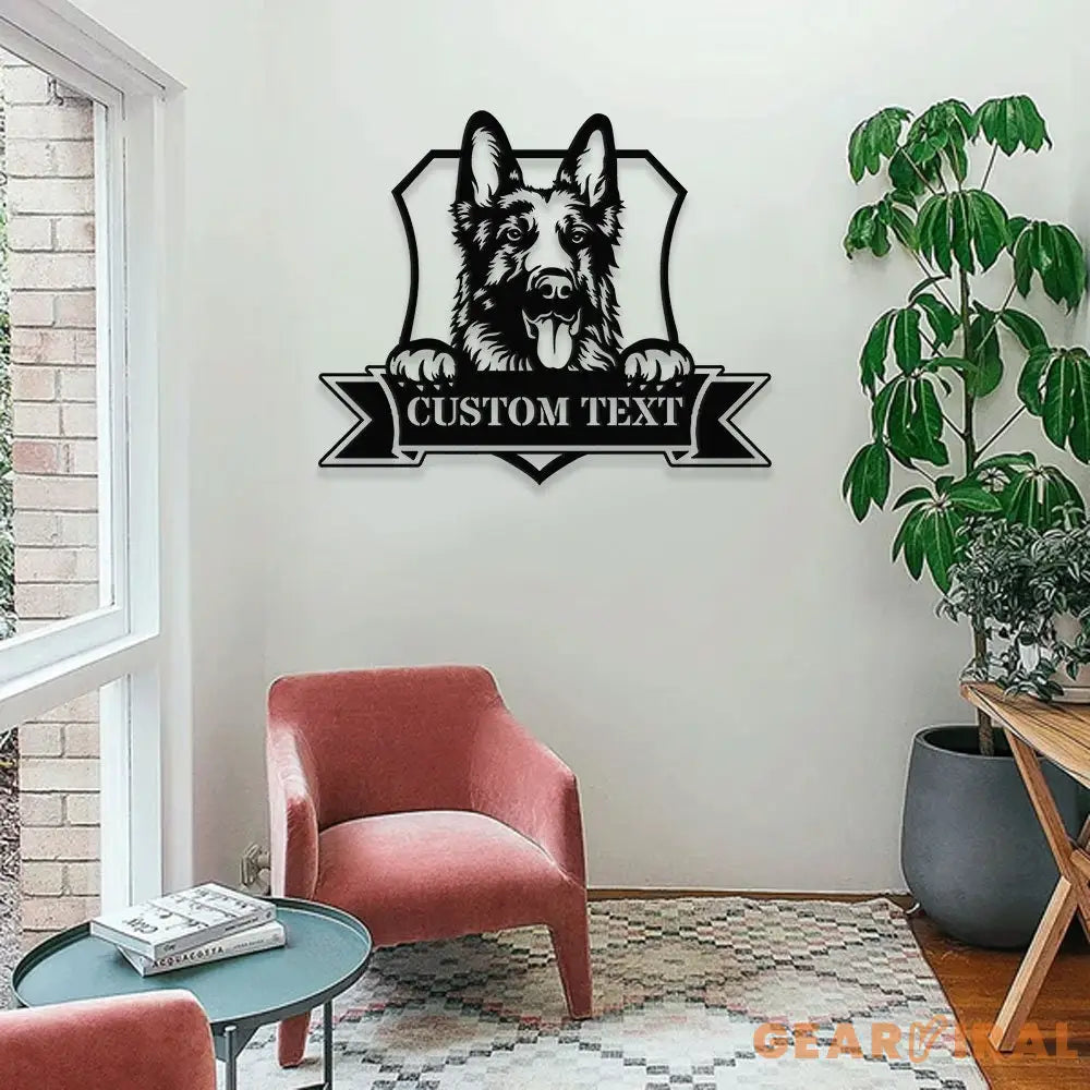 Custom Shepherd Metal Family Name LED Sign - Personalized Monogram Wall Art - Last Name Initial Hanging - Perfect