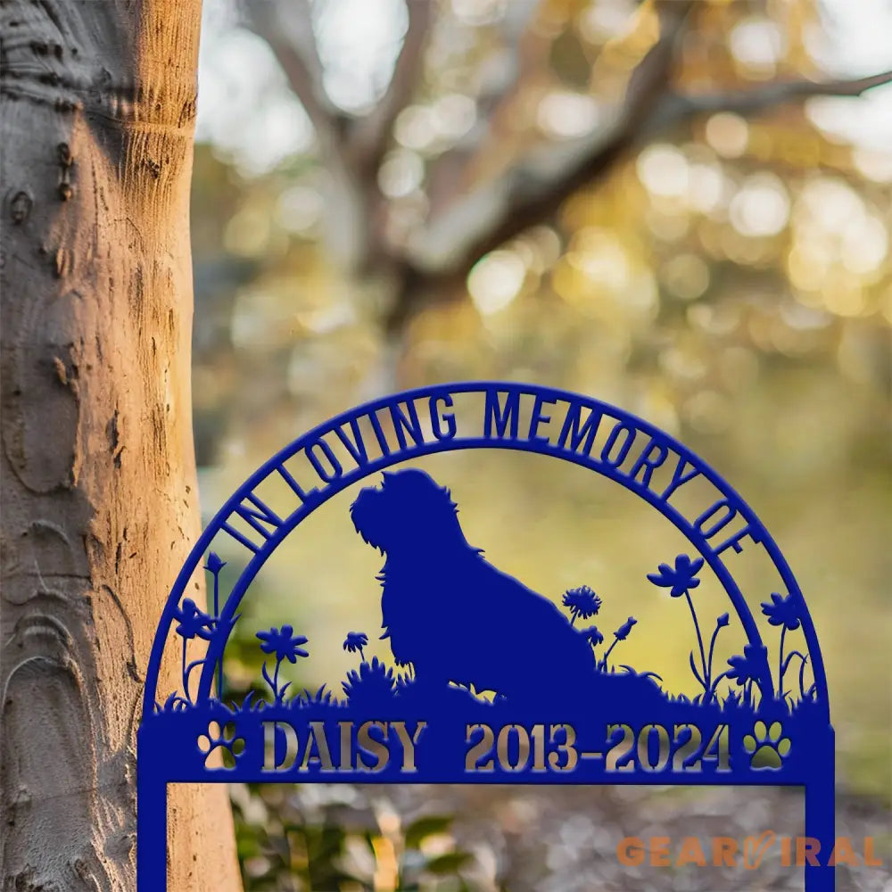 Custom Shih Tzu Memorial Metal Stake - Personalized Pet Grave Marker Remembrance Sign Sympathy Gift Shih Tzu Lover Loss