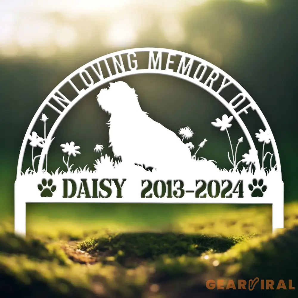 Custom Shih Tzu Memorial Metal Stake - Personalized Pet Grave Marker Remembrance Sign Sympathy Gift Shih Tzu Lover Loss