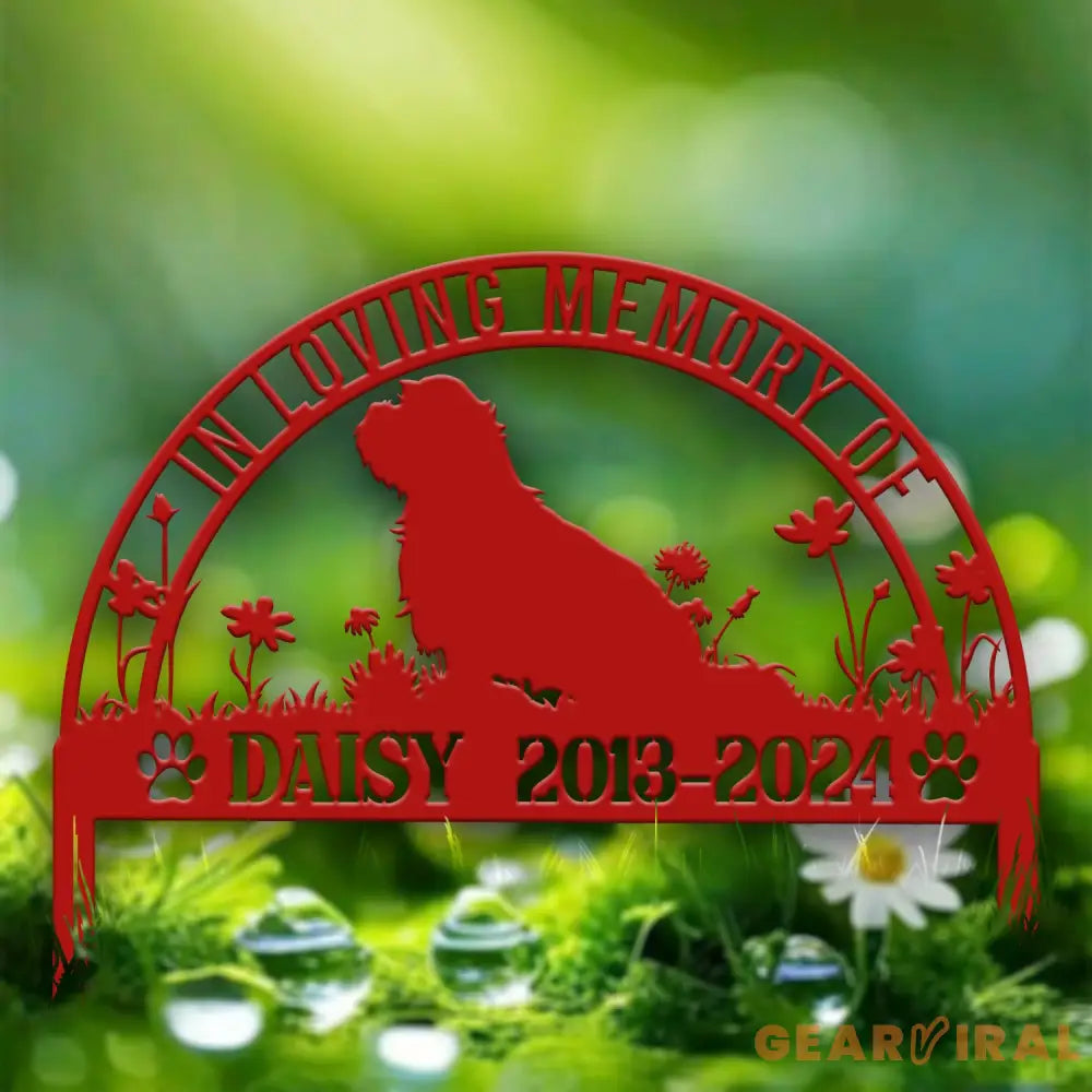 Custom Shih Tzu Memorial Metal Stake - Personalized Pet Grave Marker Remembrance Sign Sympathy Gift Shih Tzu Lover Loss