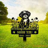 Custom Shih Tzu Memorial Stake Sign - Shih Tzu - Pet Loss Gift - Sympathy Sign | GearViral