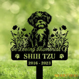 Custom Shih Tzu Memorial Stake Sign - Shih Tzu - Pet Loss Gift - Sympathy Sign | GearViral