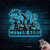 Custom Ship Octopus Tentacles Metal Wall Art LED Light Personalized Kraken Octopus Name Sign Home Decor Ocean Sea Monster Decoration Gift | GearViral