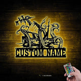 Custom Ship Octopus Tentacles Metal Wall Art LED Light Personalized Kraken Octopus Name Sign Home Decor Ocean Sea Monster Decoration Gift | GearViral