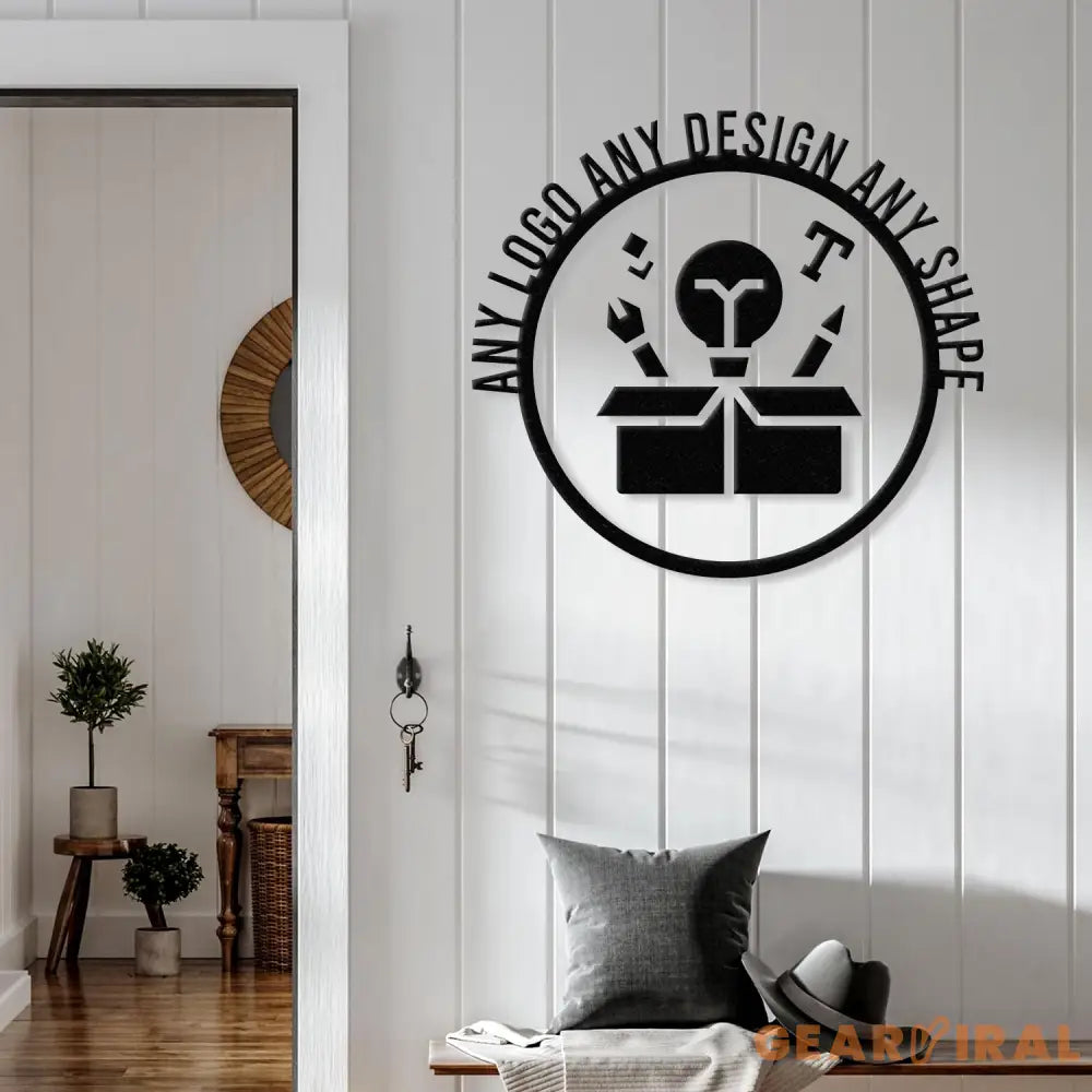 Custom Sign with Led Lights-Your Custom Text Metal Sign-Your Logo Here Sign-Metal Sign Custom-Your Text Here