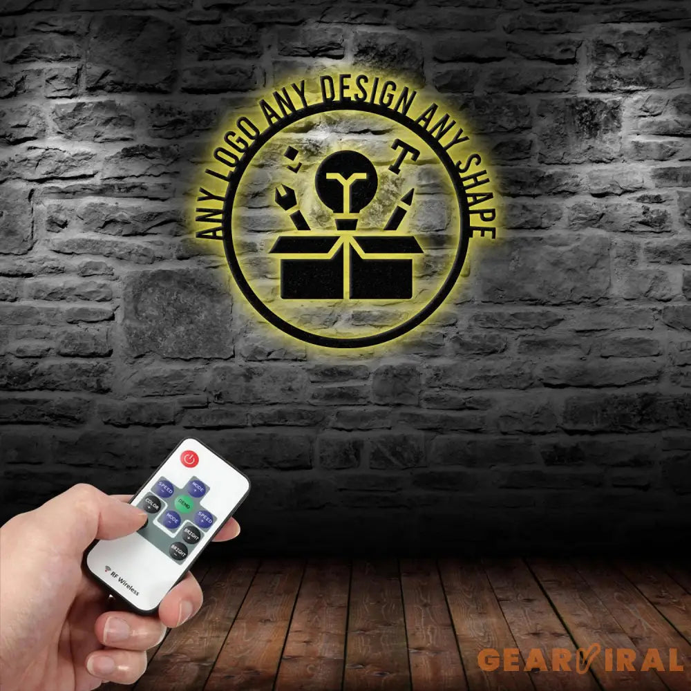 Custom Sign with Led Lights-Your Custom Text Metal Sign-Your Logo Here Sign-Metal Sign Custom-Your Text Here