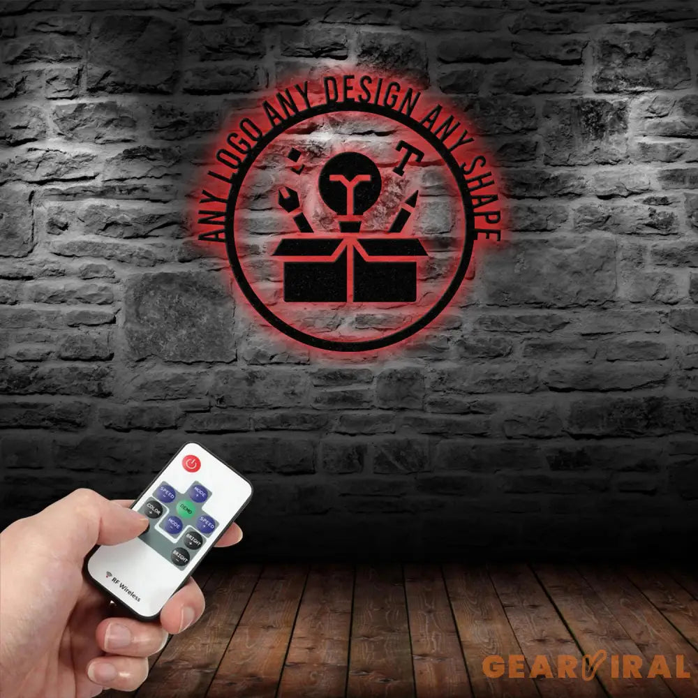 Custom Sign with Led Lights-Your Custom Text Metal Sign-Your Logo Here Sign-Metal Sign Custom-Your Text Here